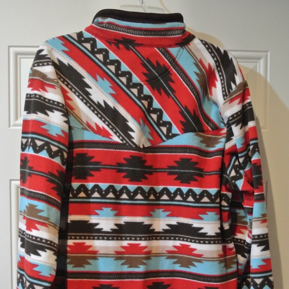 WOMENS 1XAZTEC 1/4 ZIP FLEECE PULLOVER - Picture 4 of 5